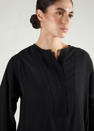 Side Slit Abaya Black