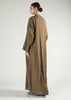 Rib Neck Abaya Coffee