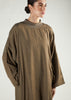 Rib Neck Abaya Coffee