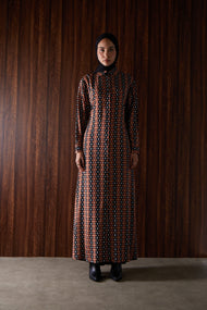 Black & Brown Print Maxi