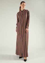 Black & Brown Print Maxi