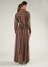 Black & Brown Print Maxi