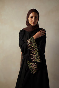 Black Thistle Open Abaya