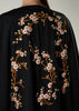 Frangipani Open Abaya Black