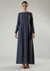 Skirt Pleat Abaya Blue