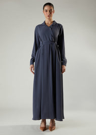 Side Wrap Maxi Blue