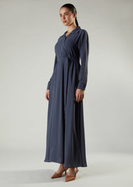 Side Wrap Maxi Blue