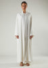 Open Abaya Milky White