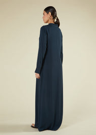 Mandarin Abaya Navy