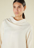 Creamy Cowl Neck Abaya