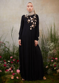 Frangipani Abaya Black | Abayas | Aab Modest Wear