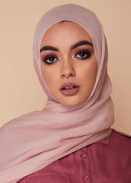 Misty Rose Chiffon Silk Hijab