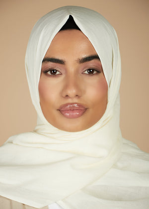 Off White Organic Cotton Hijab