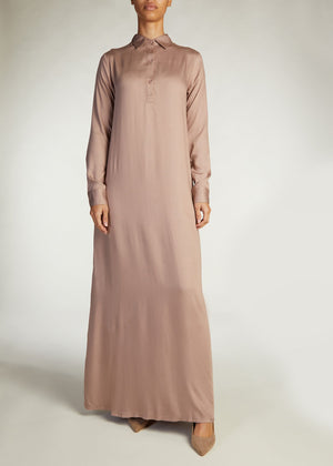 A Line Abaya Nude | Abayas | Aab Modest Wear