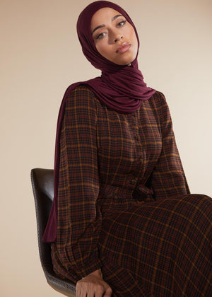 Plum Premium Jersey Hijab | Premium Jersey Hijabs | Aab Modest Wear