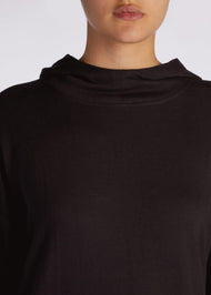 Mid Length Cotton Hoody Black | Aab Modest Activewear