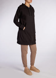 Modest Zip Up Hoody Black | Aab Modest Activewear