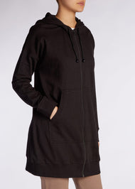Modest Zip Up Hoody Black | Aab Modest Activewear