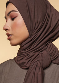 Premium Jersey Hijab Chocolate
