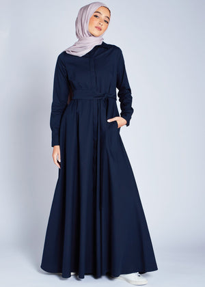 Shirted Maxi Navy | Maxi Dresses | Aab Modest Wear