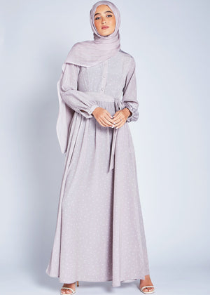 Polka Dot Maxi Grey | Maxi Dresses | Aab Modest Wear