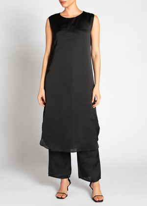 Satin Slip Dress Black (Final Sale)