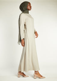 Long Line Abaya Grey | Abayas | Aab Modest Wear