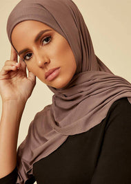 Premium Jersey Hijab Brown