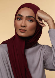 Premium Jersey Hijab Berry