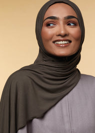 Premium Jersey Hijab Khaki